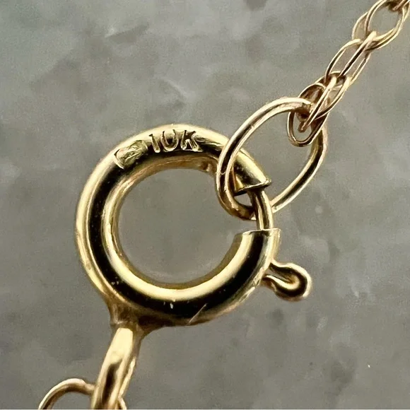 10K Yellow Gold Opal Octagon Pendant Necklace - Picture 13 of 16